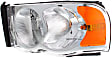 Driver Side Headlight, with Bulb, Halogen, Clear Lens, with bulb and Wiring Harness for Side Marker Light