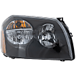 Passenger Side Headlight, with Bulb, Halogen, Clear Lens, Black Interior