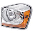 Driver Side Headlight, with Bulb, Halogen, Clear Lens, Chrome Interior