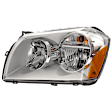 2005-2007 Dodge Magnum - Driver Side Headlight, with Bulb, Halogen, Clear Lens, Chrome Interior