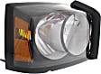 Passenger Side Headlight, with Bulb, Halogen, Clear Lens, Black Interior