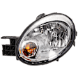 Driver Side Headlight, with Bulb, Halogen, Clear Lens, Chrome Interior