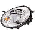 Driver Side Headlight, with Bulb, Halogen, Clear Lens, Chrome Interior