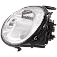 Driver Side Headlight, with Bulb, Halogen, Clear Lens, Chrome Interior