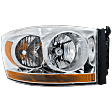 Passenger Side Headlight, with Bulb, Halogen, Chrome Interior