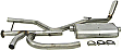 19444 Cat-Back Exhaust System, 4.0L, 6Cyl, Made of Stainless Steel, Ultra Flo Welded Series