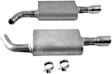39502 Axle-Back Exhaust System, 3.5L, 6Cyl, Made of Stainless Steel, Ultra Flo Welded Series
