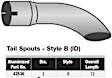 42536 Exhaust Tip - Natural, Aluminized Steel, Single, Universal, Sold individually