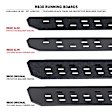 69605187SPC Running Boards, Textured Black, Galvanized Steel, Mounting Bracket Kit Included, DIESEL, 4-Door, Crew Cab Pickup, RB30 Slim Line Series