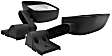 51261-01 Driver and Passenger Side Highrock 4x4 Series Mirror, Manual Adjust, Non-Heated, Manual Folding, Black, No Signal Light, No Memory, No Puddle Light, No Auto-Dim