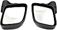 51261-01 Driver and Passenger Side Highrock 4x4 Series Mirror, Manual Adjust, Non-Heated, Manual Folding, Black, No Signal Light, No Memory, No Puddle Light, No Auto-Dim