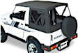 1992 Suzuki Samurai - Replace-A-Top, Soft Top, Black Denim, Without Frame (Requires Factory Frame), No Door Skins Included; For OEM Soft Top Hardware, Fabric