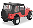 51405-01 Tigertop Soft Top - With Frame (Frame Included) Black