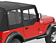 51786-15 Half Door - Black Denim, Direct Fit, Set of 2