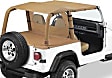 1995 Jeep Wrangler - Strapless Extended Safari Style Bikini Top Spice Denim