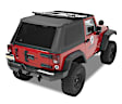 2014 Jeep Wrangler - Trektop Fastback, Soft Top, Black diamond, Without Frame (Requires Factory Frame), No Door Skins Included, Dual-layer poly-cotton vinyl