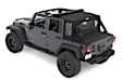 53901-17 Halftop Soft Top, Black Premium Twill, Fit's 4 Door Models Only