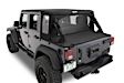 53901-17 Halftop Soft Top, Black Premium Twill, Fit's 4 Door Models Only