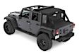 53901-17 Halftop Soft Top, Black Premium Twill, Fit's 4 Door Models Only