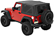 2014 Jeep Wrangler - Supertop NX Soft Top, With Frame (Frame Included), No Doors Included, Black diamond, Dual-layer poly-cotton vinyl