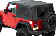 2014 Jeep Wrangler - Supertop NX Soft Top, With Frame (Frame Included), No Doors Included, Black diamond, Dual-layer poly-cotton vinyl