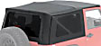 2014 Jeep Wrangler - Supertop NX Soft Top, With Frame (Frame Included), No Doors Included, Black diamond, Dual-layer poly-cotton vinyl