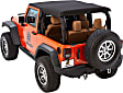 54922-17 Trektop Glide FastBack  Soft Top - With Frame (Frame Included) Black twill