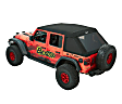 54925-17 Trektop Ultra Fastback Soft Top - Without Frame (Requires Factory Frame) Black twill