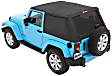 56852-17 Trektop Fastback Soft Top - With Frame (Frame Included) Black twill