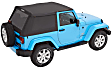 56852-17 Trektop Fastback Soft Top - With Frame (Frame Included) Black twill