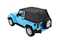 2014 Jeep Wrangler - Trektop Fastback, Soft Top, Black diamond, With Frame (Frame Included), Heavy Duty SailCloth