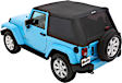 2014 Jeep Wrangler - Trektop Fastback, Soft Top, Black diamond, With Frame (Frame Included), Heavy Duty SailCloth