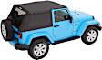 2014 Jeep Wrangler - Trektop Fastback, Soft Top, Black diamond, With Frame (Frame Included), Heavy Duty SailCloth