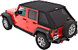 56853-17 Trektop Fastback Soft Top - With Frame (Frame Included) Black twill