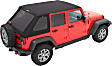 56853-17 Trektop Fastback Soft Top - With Frame (Frame Included) Black twill