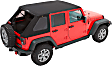 56853-17 Trektop Fastback Soft Top - With Frame (Frame Included) Black twill