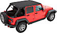 56853-17 Trektop Fastback Soft Top - With Frame (Frame Included) Black twill