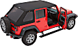 56853-17 Trektop Fastback Soft Top - With Frame (Frame Included) Black twill