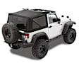 2010 Jeep Wrangler - Replace-A-Top, Soft Top, Black twill, Without Frame (Requires Factory Frame), No Door Skins Included; For OEM Soft Top Hardware, OEM 3-layer twill