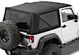 2010 Jeep Wrangler - Replace-A-Top, Soft Top, Black twill, Without Frame (Requires Factory Frame), No Door Skins Included; For OEM Soft Top Hardware, OEM 3-layer twill