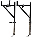 DZ95053 Truck Bed Rack - Powdercoated Black, Steel, Direct Fit, Set of 2