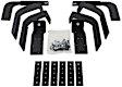 DZ15316 Running Board Mounting Kit - Powdercoated Textured Black, Steel, Direct Fit, Kit
