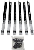 DZ15324 Running Board Mounting Kit - Powdercoated Textured Black, Steel, Direct Fit, Kit