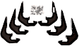 DZ16319 Running Board Mounting Kit - Powdercoated Textured Black, Steel, Direct Fit, Kit