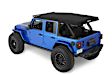 2024 Jeep Wrangler - Supertop Ultra Squareback, Soft Top, Black diamond, Frameless Design, No Doors Included, Vinyl Coated Polyester and Cotton