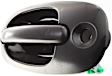 Front, Passenger Side Smooth Black Exterior Door Handle, With Key Hole