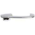 Front Or Rear, Passenger Side Chrome Exterior Door Handle, Without Key Hole