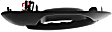 Front, Passenger Side Textured Black Exterior Door Handle, Without Key Hole