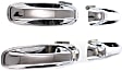 Front and Rear, Driver and Passenger Side Chrome Exterior Door Handle, Front - With Key Hole; Rear - Without Key Hole