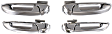 Front and Rear, Driver and Passenger Side Chrome Exterior Door Handle, Front - With Key Hole; Rear - Without Key Hole